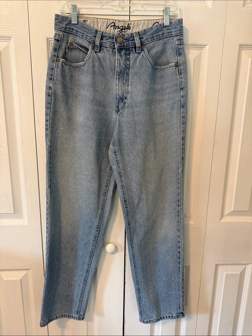 Vintage 90s Angels Light Blue High-Rise Straight Jeans Sz W30 L30